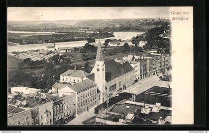 AK Mühldorf, Ortspartie mit Kirche