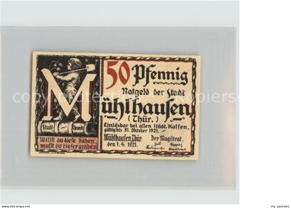 Muehlhausen Thueringen 50 Pfennig