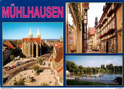 Muehlhausen  Thueringen Hotel Stadt Muehlhausen Divi Blasi Kirche Schwanenteich