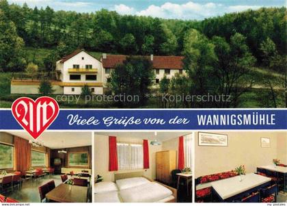 Muehlheim  Main Offenbach Hessen Wannigsmuehle Gastraeume Zimmer