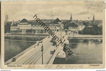 Mülheim a. d. Ruhr - Totalansicht - Strassenbahn - Feldpost