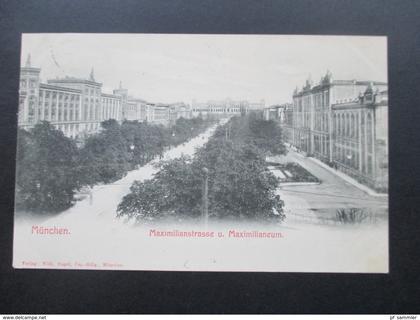 AK Bayern München 1906 Maximilianstrasse und Maximilianeum. Verlag Wilh. Nagel Pap. Hdlg. München