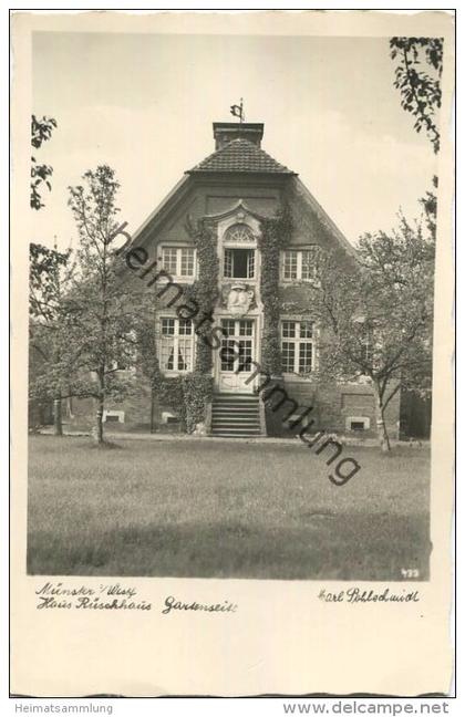 Münster in Westfalen - Haus Rüschhaus Gartenseite - Foto-AK 30er Jahre - Verlag Carl Pohlschmidt Münster