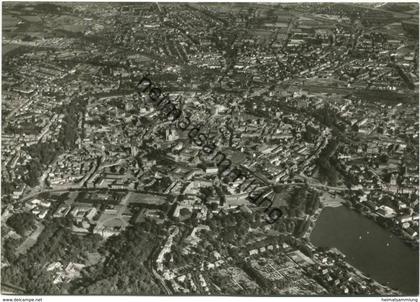 Münster - Stadtansicht mit Aasee - Luftaufnahme - Foto-AK Großformat 60er Jahre - Verlag N. Muddemann Münster