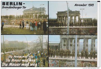 CPM BERLIN MUR DE BERLIN CHUTE DU MUR 1989 BRANDENBURGER TOR DIE MAUER MUSS WEG