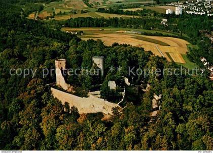 Nagold Schlossbergruine Hohen Nagold Schwarzwald Fliegeraufnahme