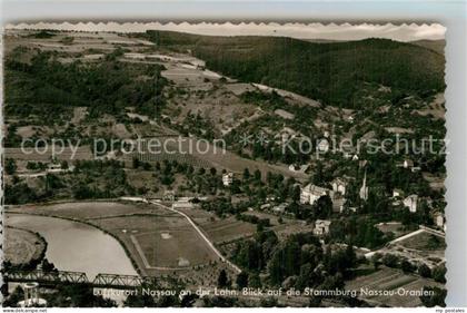 Nassau Lahn Fliegeraufnahme Stammburg Nassau Oranien