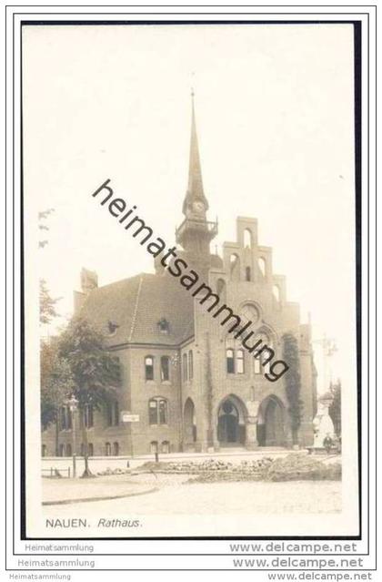 Nauen - Rathaus - Foto-AK 30er Jahre