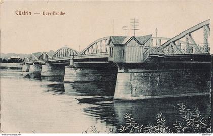 Oder-Brücke in Cüstrin Neumark Postkarte AK 1926