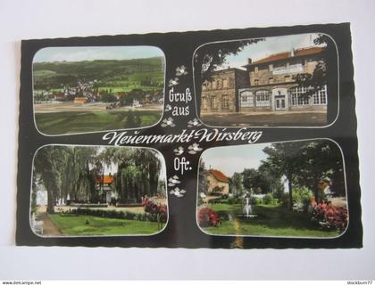 Neumarkt i. d. Oberpfalz , Bahnhof , schöne  Ansichtskarte um 1960