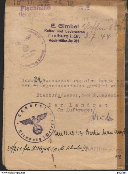 Nienburg / Weser , 1944 , Kriegsschäden , Bombardierung?  !!!