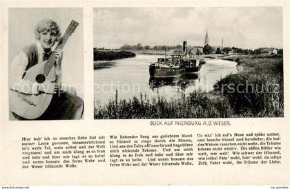 Nienburg Weser Uferpartie am Fluss Musiker Lied