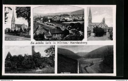 AK Nörten-Hardenberg, Ortsansicht, Evgl. Kirche