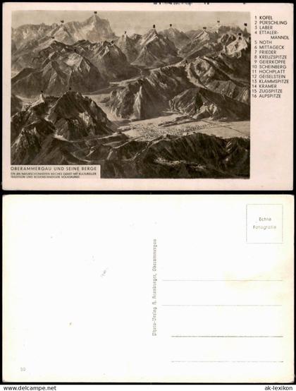 Ansichtskarte Oberammergau OBERAMMERGAU UND SEINE BERGE 1930