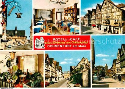 Ochsenfurt Hotel Cafe zum Schmied von Ochsenfurt Altstadt Fachwerkhaeuser
