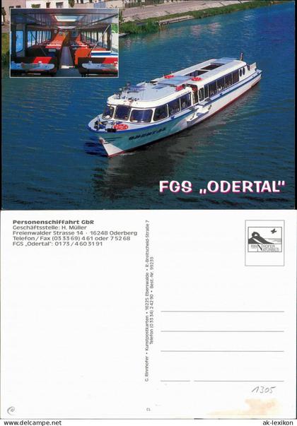 Ansichtskarte Oderberg (Barnim) Fahrgastschiff bei fahrt 2005