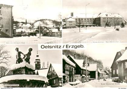 Oelsnitz Erzgebirge Blick vom Kreiskulturhaus Hans Marchwitza Rudolphbrunnen Rud