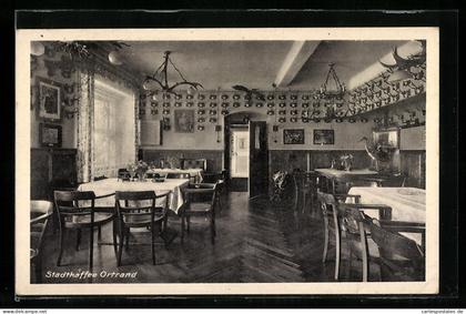 AK Ortrand, Blick in das Stadtkaffee