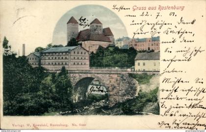 CPA Kętrzyn Rastenburg Ostpreußen, Teilansicht, Brücke