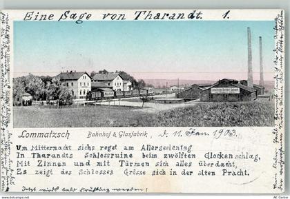 01623 O8260 Lommatzsch 1903 - Bahnhof Glasfabrik Stauchung - 13642767