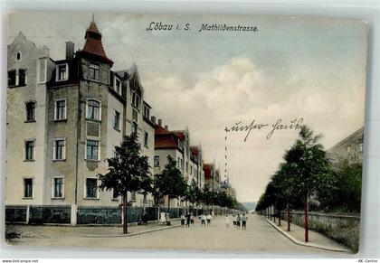02708 O8700 Löbau 1909 - Mathildenstrasse Kinder - 13669193