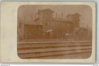 03185 O7520 Peitz Foto AK Bahnhof Bahnpost Halle-Posen Ort handschriftli... - 13637336