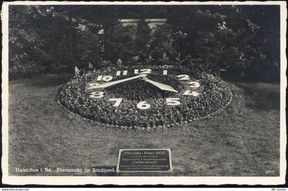 04626 O7421 Hainichen 1936 - Hainichen i. Sa., Blumenuhr im Stadtpark.,E... - 20031353