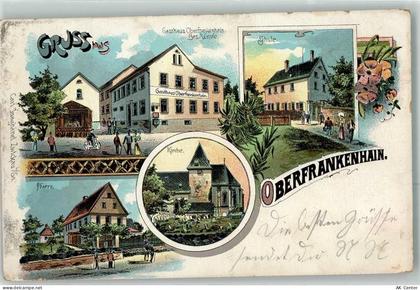 04643 O7231 Frankenhain b Geithain 1900 Lithographie Gasthaus Oberfranke... - 13616881