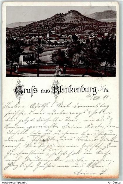 07422 O6823 Bad Blankenburg 1890 Gebrauchsspuren Bahnpost Blankenburg - ... - 13606011