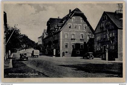 09232 O9116 Hartmannsdorf b Chemnitz, Sachs - Straßenansicht Autos - 51597110