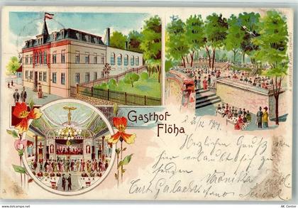 09557 O9380 Flöha 1901 Lithographie Gasthaus - 13635201