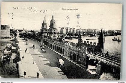 10115 O1020 Friedrichshain 1908 - Oberbaumbrücke Maschinenstempel - 38139101