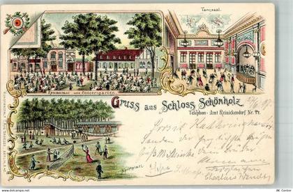 10115 W1000 Reinickendorf 1897 Lithographie Schloß Schönholz Konzertgart... - 13649733