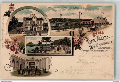 10115 W1000 Reinickendorf 1902 Lithographie Gasthaus Wilhemsruh Garten S... - 13638696