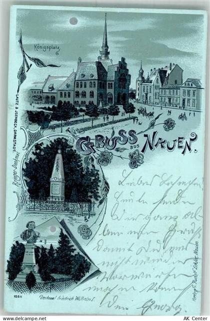 14641 O1550 Nauen , Havelland 1900 Lithographie Kriegerdenkmal Königspla... - 13664904