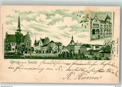 14641 O1550 Nauen , Havelland Lithographie Königsplatz Kaiserl. Postamt... - 13555961
