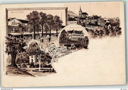16259 O1312 Falkenberg , Mark Lithographie Kettlitz Hotel Victoria Insti... - 13639019