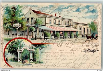 16540 O1406 Hohen Neuendorf 1906 Lithographie Gasthaus zum Fichtenhain G... - 13530281