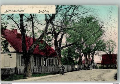 16818 O1950 Zechlinerhütte - Dorfplatz Radfahrer Kutsche - 13583942