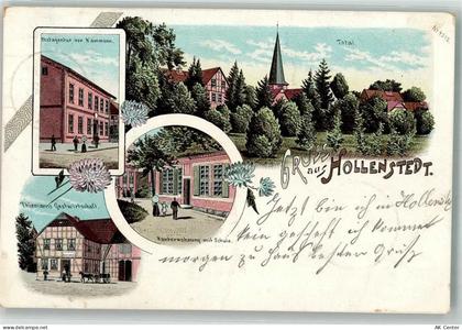 21279 W2114 Hollenstedt , Nordheide 1900 Lithographie Kantorwohnung Schu... - 13648022