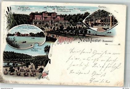 21614 W2150 Neukloster , Niederelbe 1903 Lithographie Mühlenteich Kurhot... - 13668791