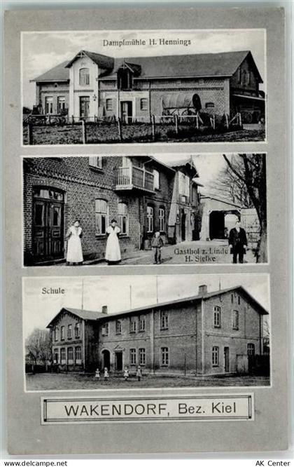 24558 W2359 Wakendorf b Henstedt-Ulzburg 1911 - Dampfmühle H, Hennings G... - 13608180