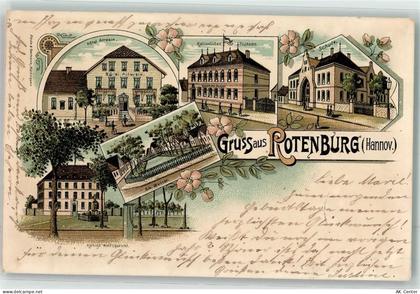 27356 W2720 Rotenburg Wümme 1901 Lithographie Hotel Altwein Kgl. Amtsger... - 13623785