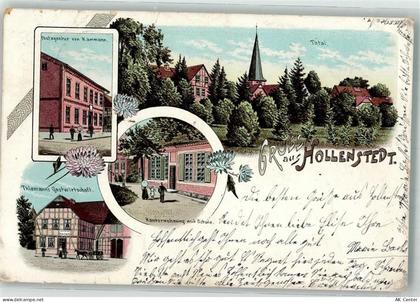 37154 W3410 Hollenstedt , Leinetal 1900 Gebrauchsspuren Lithographie Pos... - 13530749