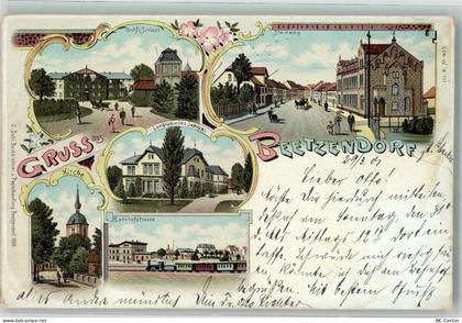 38489 O3582 Beetzendorf 1901 Lithographie Bahnhofstraße Landrätliches Sc... - 13638609