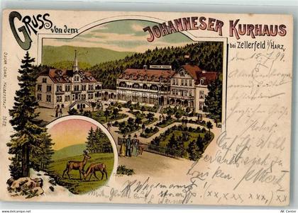 38678 W3392 Clausthal-Zellerfeld 1899 Lithographie Johanneser Kurhaus Re... - 13562569