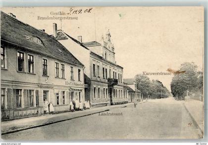 39307 O3280 Genthin 1905 - Brandenburgerstraße Landratsamt Gasthaus Karo... - 13493440