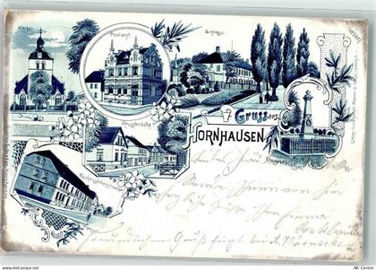 39387 O3230 Oschersleben 1900 Lithographie Hornhausen Postamt Krugbrücke... - 13630655