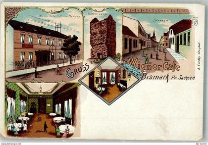 39629 O3592 Bismark Altmark Lithographie Wiener Cafe Gastraum Goldene La... - 13640308