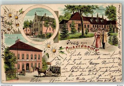 49610 W4570 Quakenbrück 1899 Lithographie Rotes Haus Amtsgericht Schütze... - 13619393